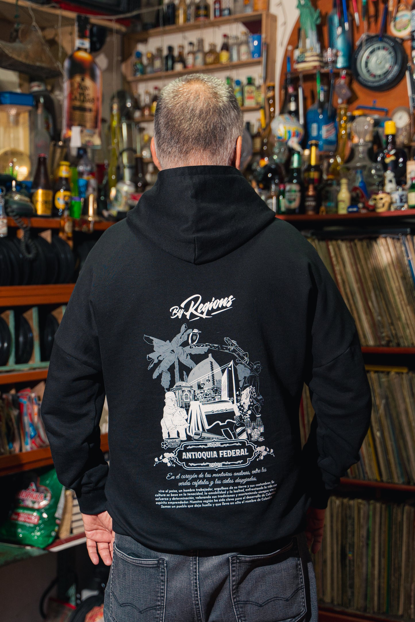 Hoodie Antioquia Federal - Negro